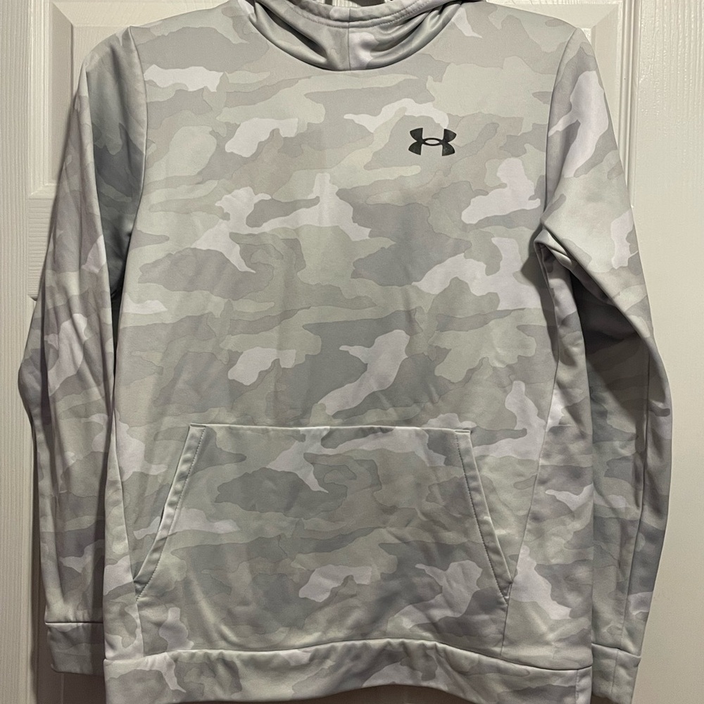 Under Armour Boys  Light Gray Camo Hoodie Size Youth XL